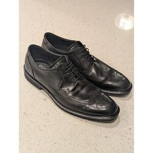 Ecco Black Leather Wingtip Brogue Oxford Dress Shoes Mens Sz 11 - 11.5 US 45 EU